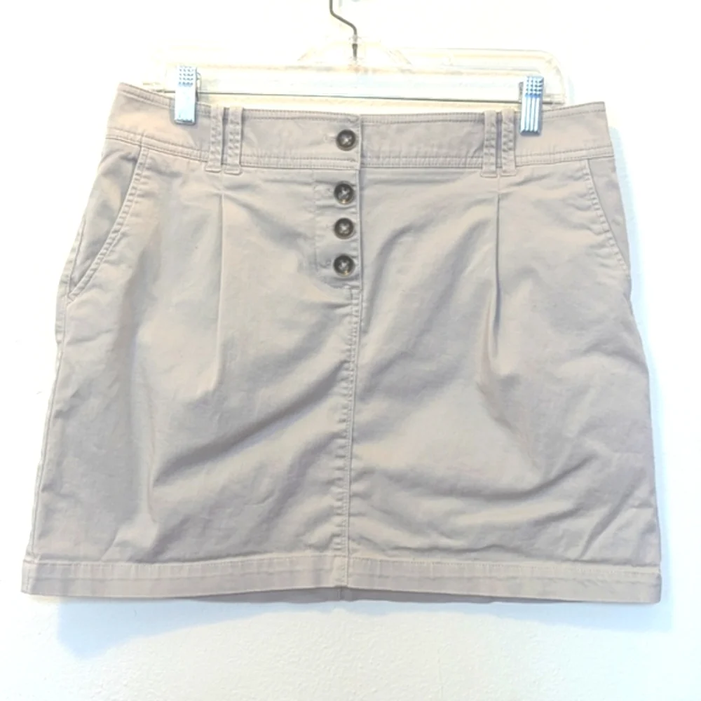 NY&Co Khaki button-fly mini skirt